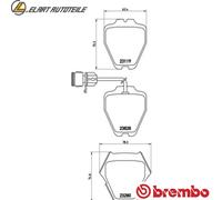 BREMSBELAGSATZ SCHEIBENBREMSE P 85 054 FÜR AUDI A8D2 AKE/AKN/AFB 2.5L ACK 2.8L