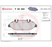 BREMBO Bremsbeläge Vorne für MERCEDES VIANO (W639) VITO / (W639)