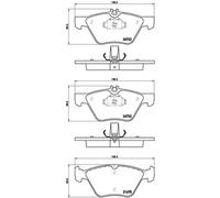 BREMBO Bremsbelagsatz, Scheibenbremse p50075 für Mercedes