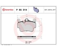 Bremsbelagsatz Scheibenbremse PRIME BREMBO P 65 014 für PORSCHE 911 997 987 720