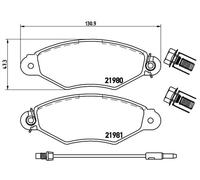 Bremsbelagsatz Scheibenbremse PRIME BREMBO P 68 042 für KC0 KANGOO RENAULT FC0