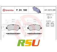 BREMBO BREMSBELÄGE HINTEN passend für FORD TOURNEO TRANSIT BUS KASTEN PRITSCHE
