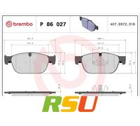 Bremsbelagsatz, Scheibenbremse PRIME LINE P 86 027