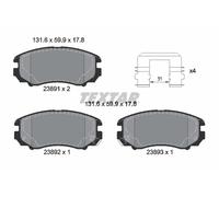 Bremsbelagsatz Scheibenbremse Q+ TEXTAR 2389105 für SPORTAGE SONATA NF HYUNDAI 5