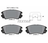 Bremsbelagsatz Scheibenbremse Q+ TEXTAR 2458601 für KIA MAGENTIS HYUNDAI SONATA