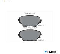BREMSBELAGSATZ SCHEIBENBREMSE T1281N FÜR TOYOTA RAV/4/II 1ZZ-FE 1.8L 4cyl