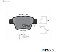BREMSBELAGSATZ SCHEIBENBREMSE T1496N FÜR PEUGEOT 207/Hatchback/Van/SW/CC 307 307