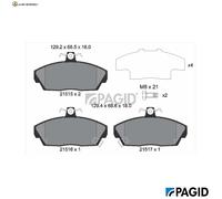 BREMSBELAGSATZ SCHEIBENBREMSE T5065N FÜR MG ROVER 45/Hatchback 200/II 25 400 ZR
