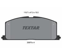 Bremsbelagsatz Scheibenbremse TEXTAR 2087001 für CAMRY CELICA CARINA COROLLA FX