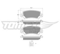 Bremsbelagsatz Scheibenbremse TOMEX Brakes TX 13-75 für TOYOTA COROLLA NDE120_