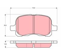 Bremsbelagsatz Scheibenbremse TRW GDB3204 für COROLLA TOYOTA CARINA 6 Liftback