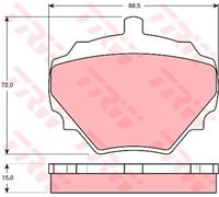 Bremsbelagsatz TRW GDB974, Hinten