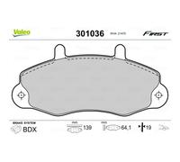 Bremsbelagsatz Scheibenbremse VALEO 301036 für Ford Transit Tourneo