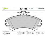 Valeo Bremsbelagsatz Essential 301318, 4er-Set Vorderachse, ECE-R90 zertifiziert