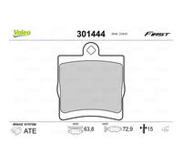 VALEO Bremsbelagsatz Essential 301444, 4er Set Hinterachse - ECE-R90 zertifiziert
