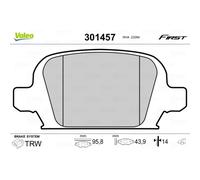 VALEO Bremsbelagsatz, Scheibenbremse ESSENTIAL 301457