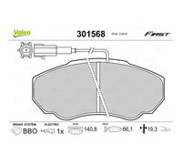 VALEO Bremsbelagsatz, Scheibenbremse ESSENTIAL 301568