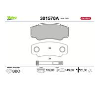 Valeo | Bremsbelagsatz, Scheibenbremse | 301570A