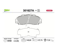 Bremsbelagsatz Scheibenbremse VALEO 301627A für Rover 600 I