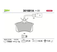 Valeo | Bremsbelagsatz, Scheibenbremse | 301681A