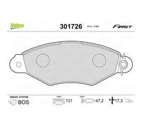 VALEO Bremsbelagsatz Essential 301726, 4er Set Vorderachse - ECE-R90 zertifiziert