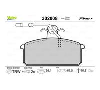 VALEO 302008 Bremsbeläge