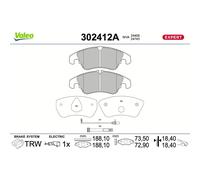 Bremsbelagsatz Scheibenbremse VALEO 302412A für Audi A5