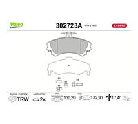Valeo Bremsbelagsatz Scheibenbremse 302723A vorne für Mitsubishi Smart, Colt, Forfour