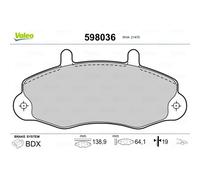 Bremsbelagsatz Scheibenbremse VALEO 598036 für Ford Transit Tourneo