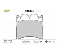 Bremsbelagsatz Scheibenbremse VALEO 598048 für VW Transporter T4