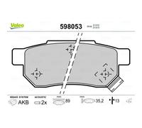Valeo | Bremsbelagsatz, Scheibenbremse | 598053