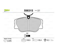 Valeo | Bremsbelagsatz, Scheibenbremse | 598315