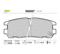 Bremsbelagsatz Scheibenbremse VALEO 598507 für Opel Isuzu Frontera A Sport