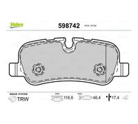 Valeo | Bremsbelagsatz, Scheibenbremse | 598742