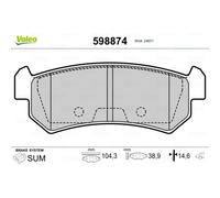 Bremsbelagsatz Scheibenbremse VALEO 598874 für Chevrolet Daewoo Lacetti Nubira