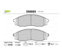 Bremsbelagsatz Scheibenbremse VALEO 598889