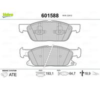 Bremsbelagsatz Scheibenbremse VALEO 601588 für FORD MAX CJ WA6 GALAXY 3 CK KUGA