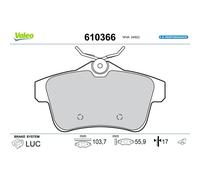 Bremsbelagsatz Scheibenbremse VALEO 610366 für Peugeot Citroën DS 3008 I Ds5