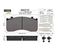 Valeo Bremsbelagsatz Scheibenbremse OPTIPACK 882210 für Mercedes-Benz, MAN L2000/TGL/TGS/Atego/Antos