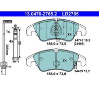 Bremsbelagsatz, Scheibenbremse Vorderachse ATE 13.0470-2765.2