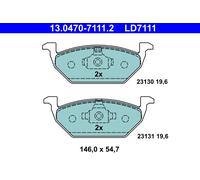 Bremsbelagsatz, Scheibenbremse Vorderachse ATE 13.0470-7111.2