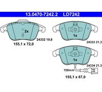 ATE Bremsbelagsatz, Scheibenbremse 13.0470-7242.2 Ceramic für SEAT VAG