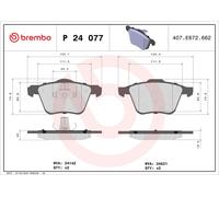 Bremsbelagsatz, Scheibenbremse Vorderachse Brembo P 24 077X