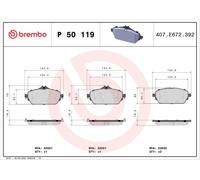 Bremsbelagsatz BREMBO P 50 119