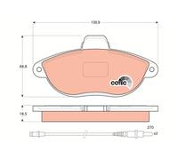 Bremsbelagsatz, Scheibenbremse Vorderachse Für CITROËN FIAT PEUGEOT 806
