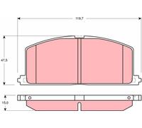 TRW Bremsbelagsatz Scheibenbremse GDB3184 Vorderachse für Toyota Paseo/Starlet