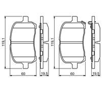 BREMSBELAGSATZ SCHEIBENBREMSE VORNE BOSCH 0 986 494 306 FÜR OPEL