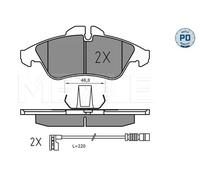 Bremsbeläge Vorderachse 025 240 8418 MEYLE für JAGUAR DAIMLER