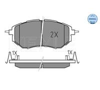 Meyle Bremsbelagsatz (Scheibenbremse) 025 243 0620/K1 Vorne für Mercedes-Benz C-Klasse/SLK/SLC