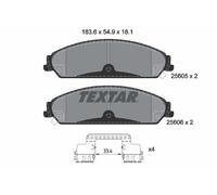 BREMSBELAGSATZ SCHEIBENBREMSE VORNE TEXTAR 2560501 FÜR CHRYSLER DODGE LANCIA